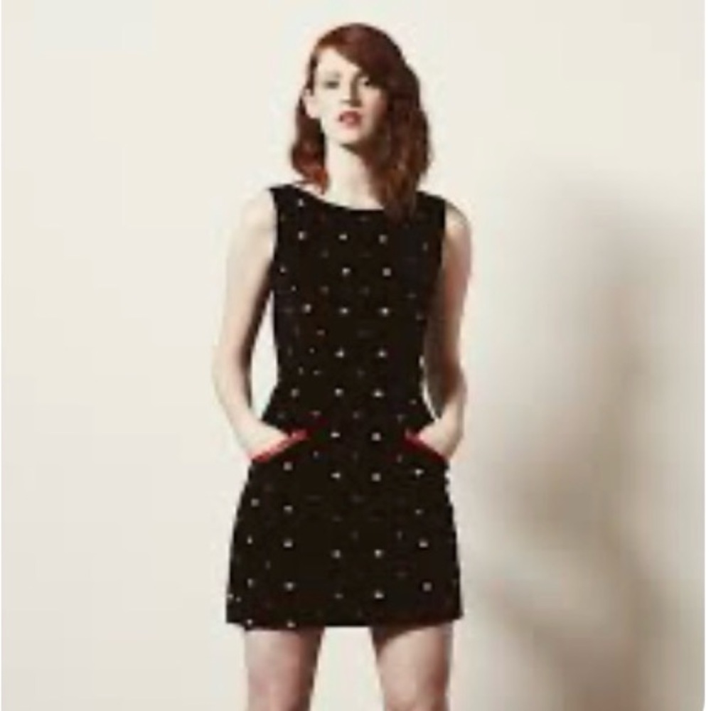 Samantha Pleet Black and White Mini Dress